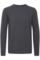 Vaughn Crew Neck Jumper - Grey Melange