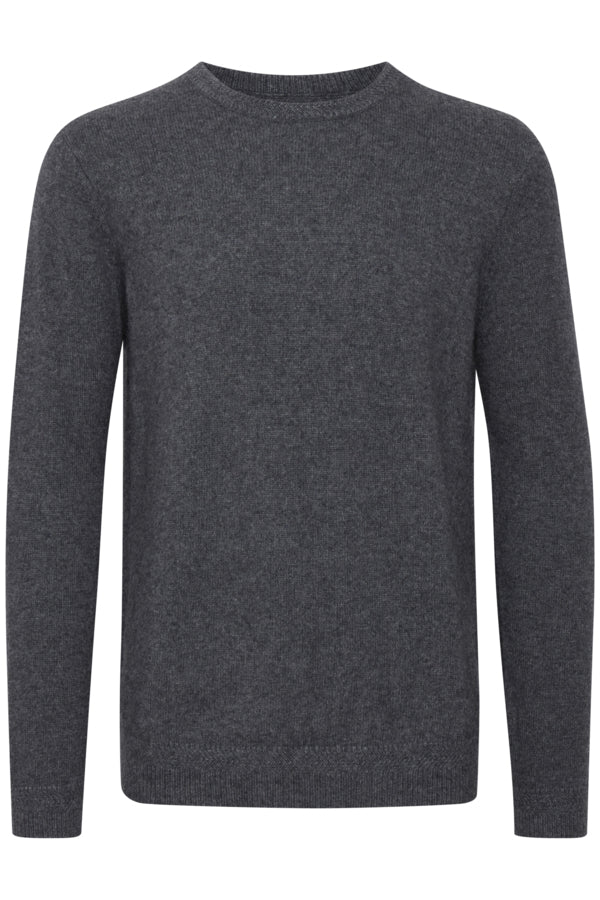 Vaughn Crew Neck Jumper - Grey Melange
