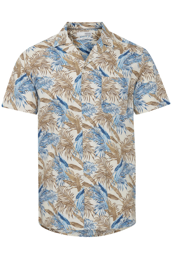 Bryant Short Sleeve Print Shirt - Oatmeal