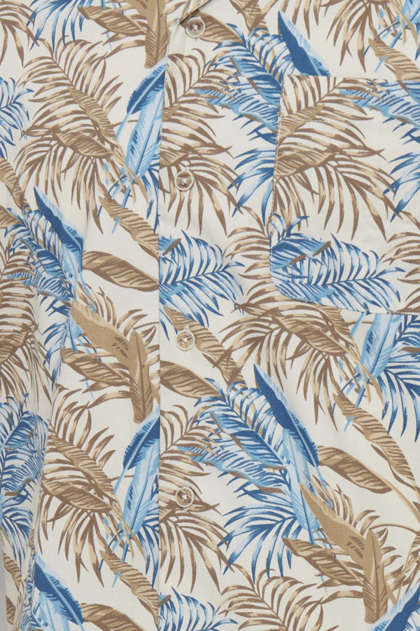 Bryant Short Sleeve Print Shirt - Oatmeal