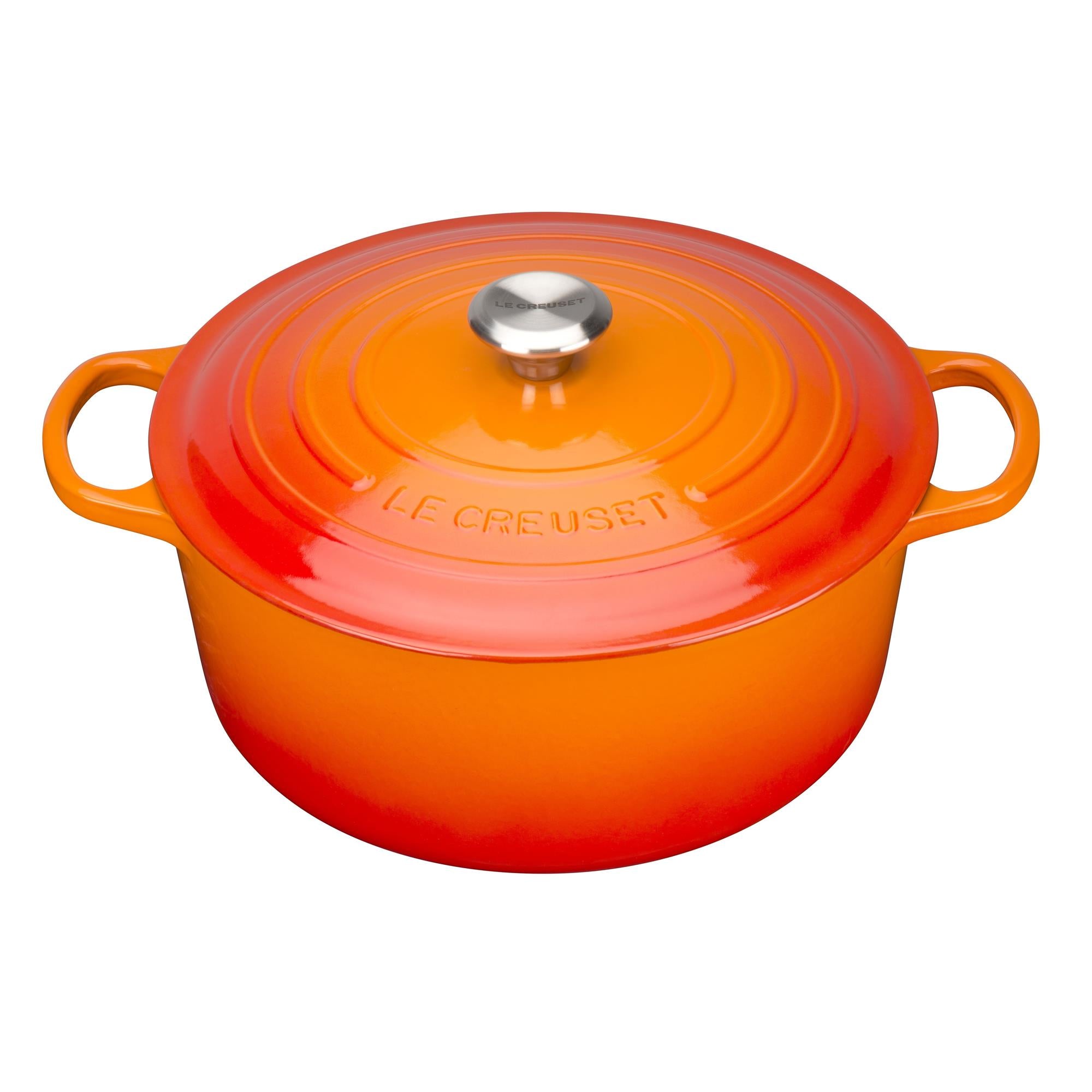 Signature Cast Iron Round Casserole 20cm - Cerise