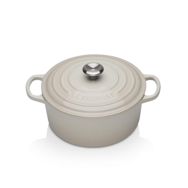 Signature Cast Iron Round Casserole 20cm - Meringue