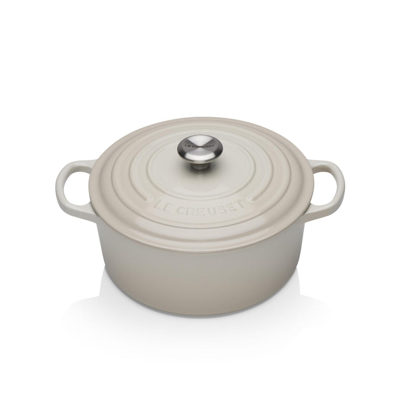 Signature Cast Iron Round Casserole 20cm - Meringue