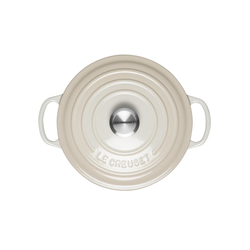 Signature Cast Iron Round Casserole 20cm - Meringue
