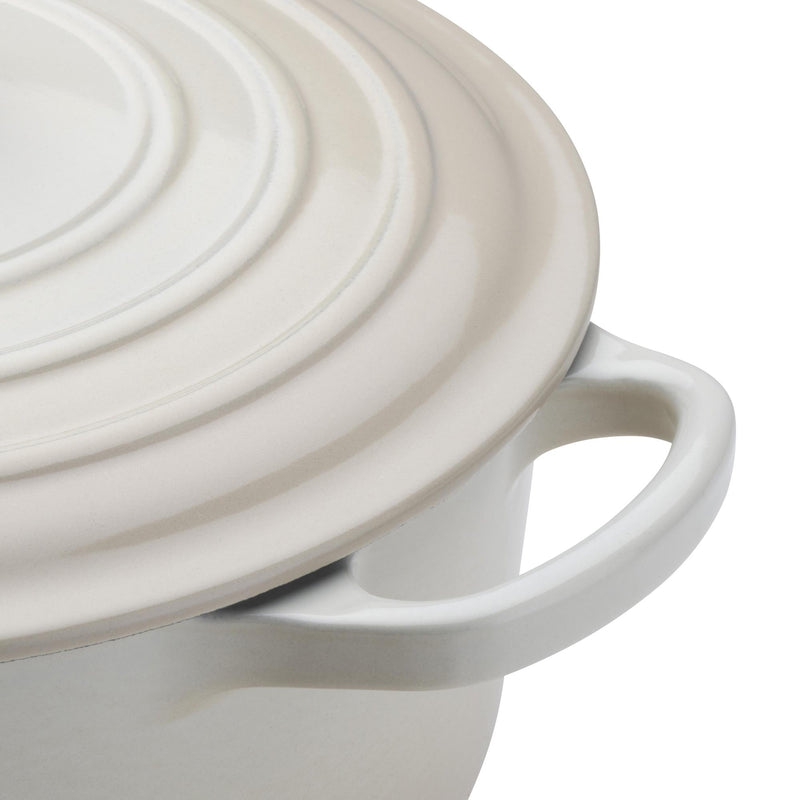 Signature Cast Iron Round Casserole 20cm - Meringue