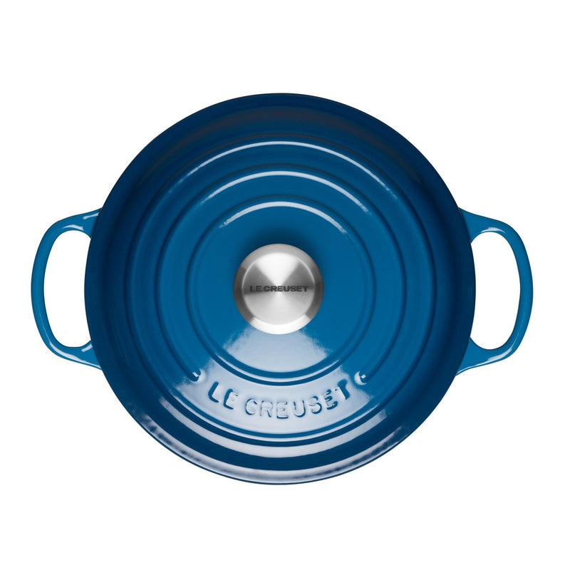 Signature Cast Iron Round Casserole 24cm - Marseille Blue