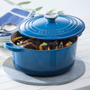 Signature Cast Iron Round Casserole 24cm - Marseille Blue