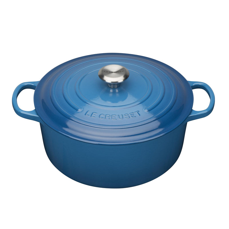 Signature Cast Iron Round Casserole 24cm - Marseille Blue