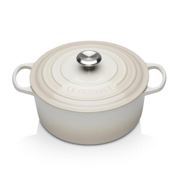 Signature Cast Iron Round Casserole 24cm - Meringue