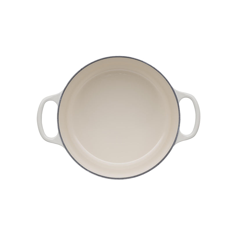 Signature Cast Iron Round Casserole 24cm - Meringue