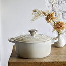 Signature Cast Iron Round Casserole 24cm - Meringue