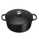 Signature Cast Iron Round Casserole 26cm - Satin Black