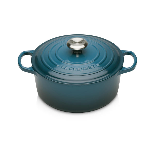 Signature Cast Iron Round Casserole 24cm - Deep Teal