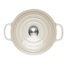 Signature Cast Iron Round Casserole 26cm - Meringue