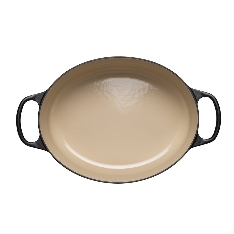 Signature Cast Iron Oval Casserole 25cm - Satin Black