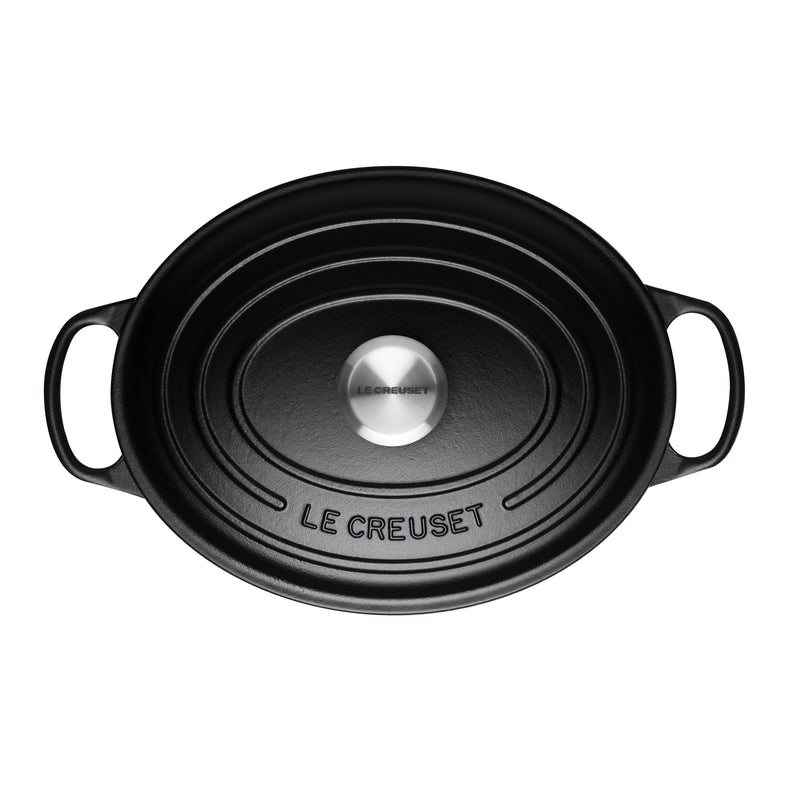 Signature Cast Iron Oval Casserole 25cm - Satin Black