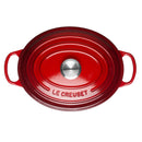 Signature Cast Iron Oval Casserole 27cm - Cerise