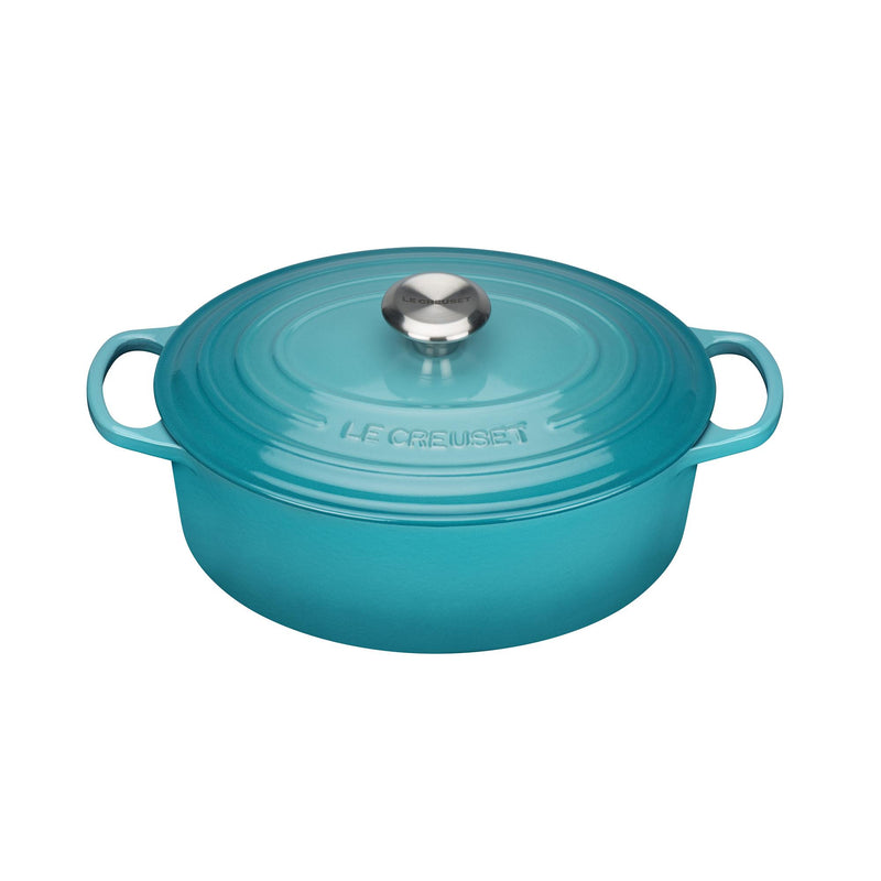 Signature Cast Iron Oval Casserole 29cm - Teal