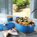 Signature Cast Iron Oval Casserole 25cm - Marseille Blue