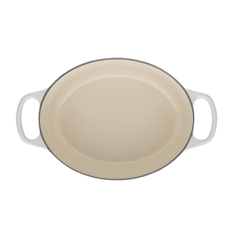 Signature Cast Iron Oval Casserole 25cm - Meringue