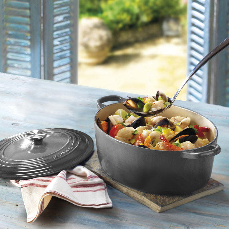 Signature Cast Iron Oval Casserole 29cm - Flint