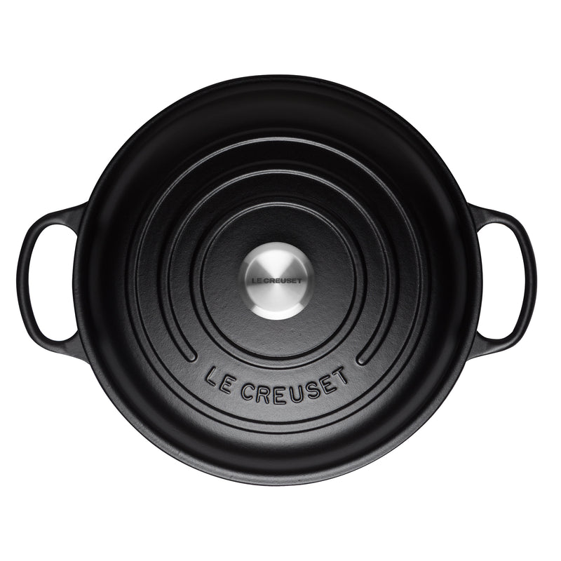 Signature Cast Iron Shallow Casserole 26cm - Satin Black