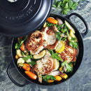 Signature Cast Iron Shallow Casserole 26cm - Satin Black