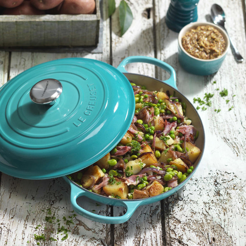 Signature Cast Iron Shallow Casserole 30cm - Teal