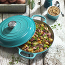 Signature Cast Iron Shallow Casserole 26cm - Deep Teal