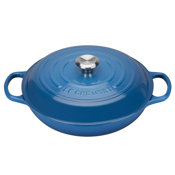Signature Cast Iron Shallow Casserole 26cm - Marseille Blue