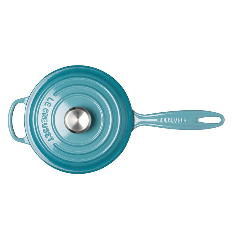 Signature Cast Iron Saucepan 20cm - Teal