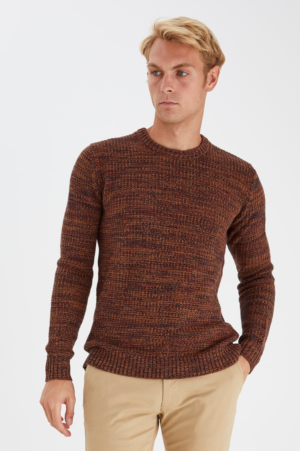 Steffen Crew Neck - Bone Brown