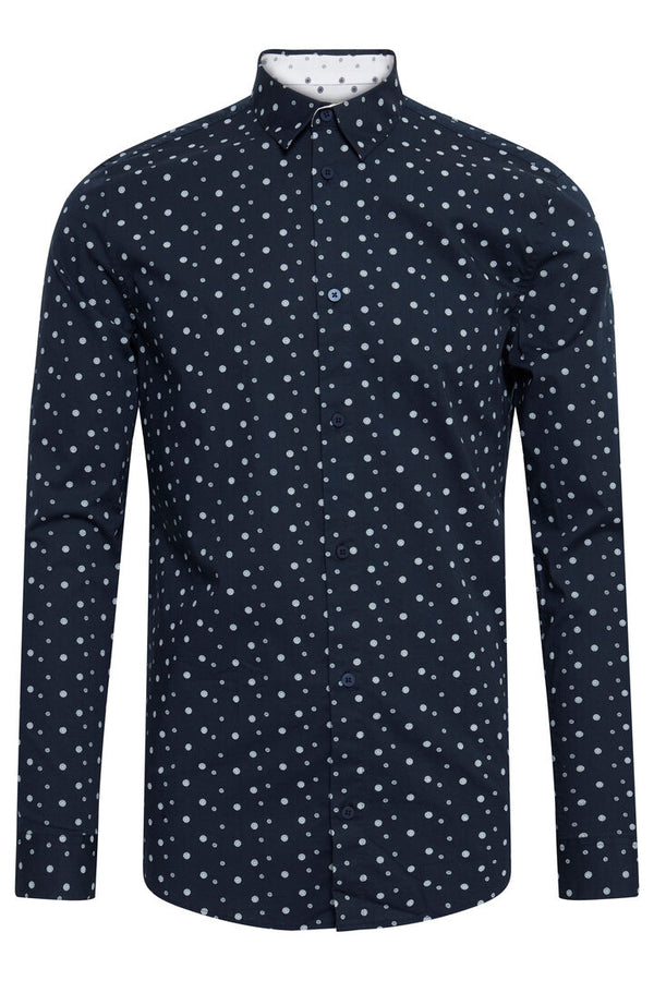 Tegan Print Long Sleeve Shirt - Insignia Blue