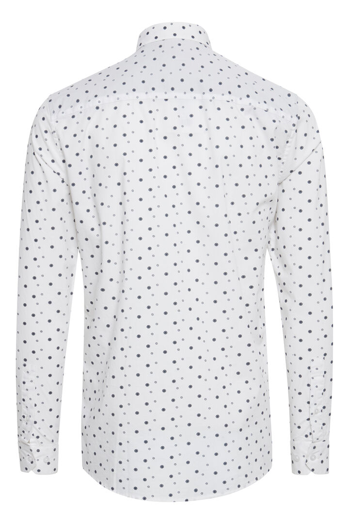 Tegan Print Long Sleeve Shirt - White