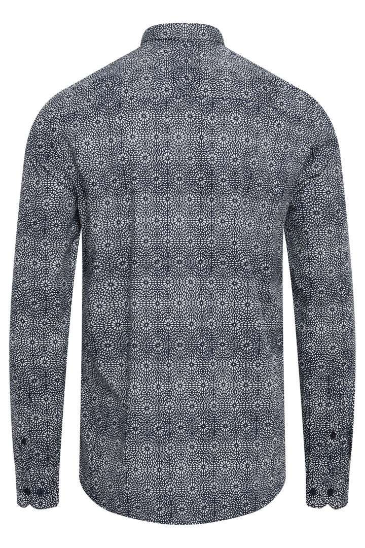 Tau Print Long Sleeve Shirt - Insignia Blue