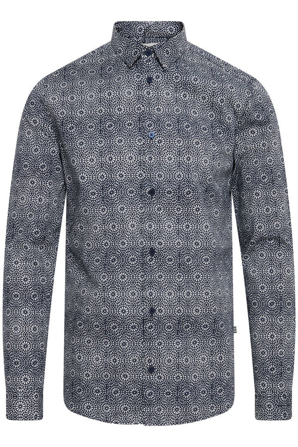 Tau Print Long Sleeve Shirt - Insignia Blue