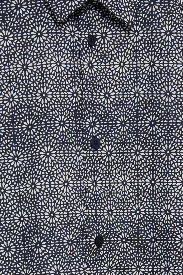 Tau Print Long Sleeve Shirt - Insignia Blue