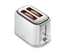Abbey Lux 2 Slice Toaster - Chrome White