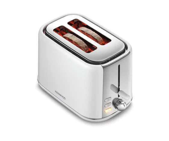 Abbey Lux 2 Slice Toaster - Chrome White