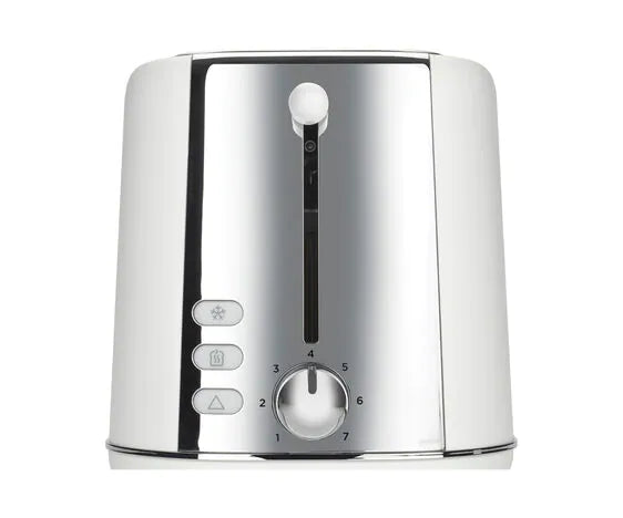 Abbey Lux 2 Slice Toaster - Chrome White