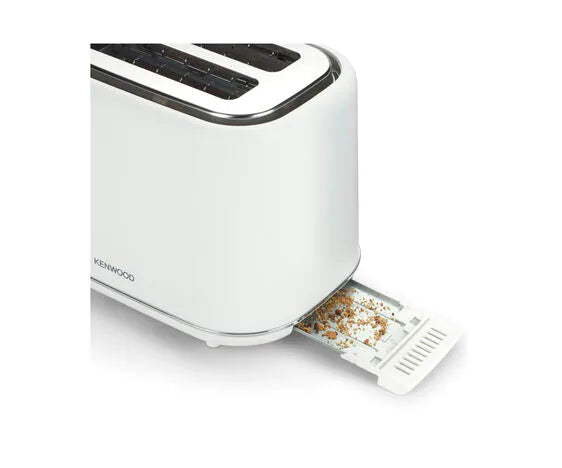 Abbey Lux 2 Slice Toaster - Chrome White