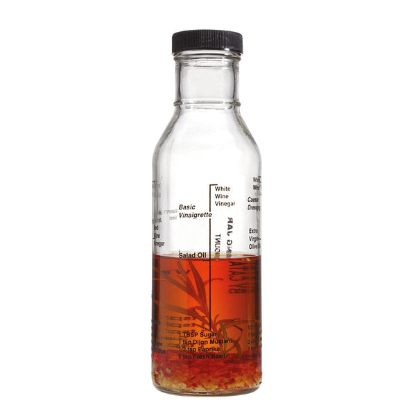 Glass Salad Dressing Jar