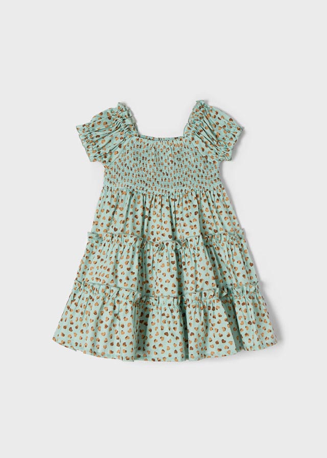 Heart Print Dress - Jade