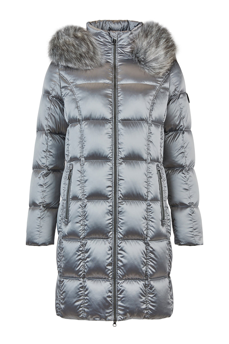 Faux Fur Jacket - Silver