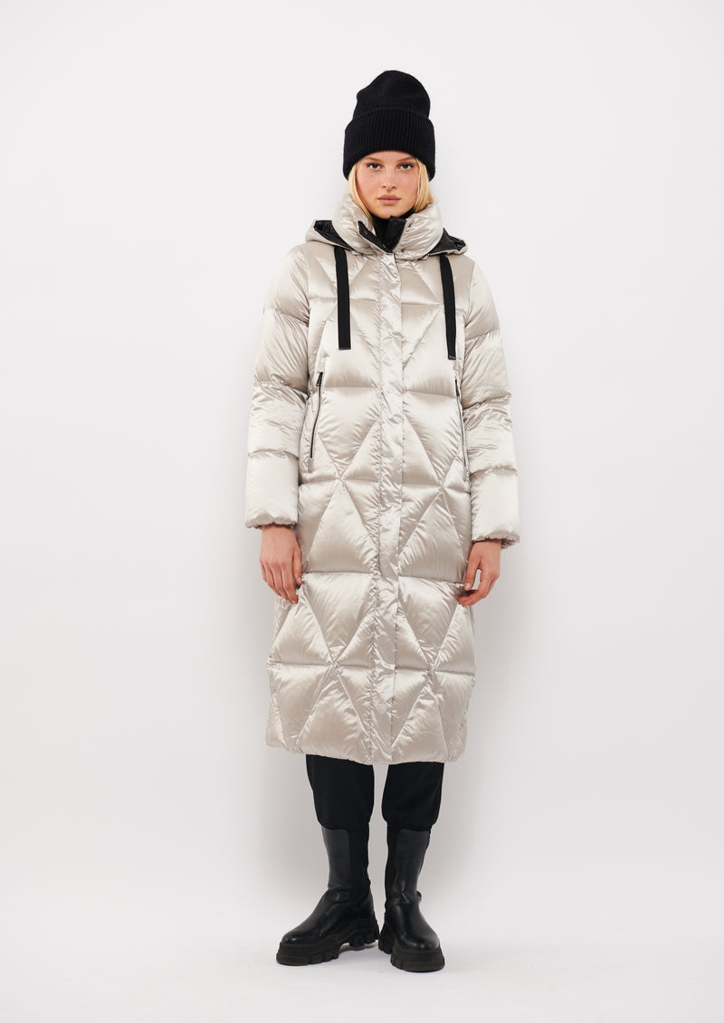 Coat - Cream/black