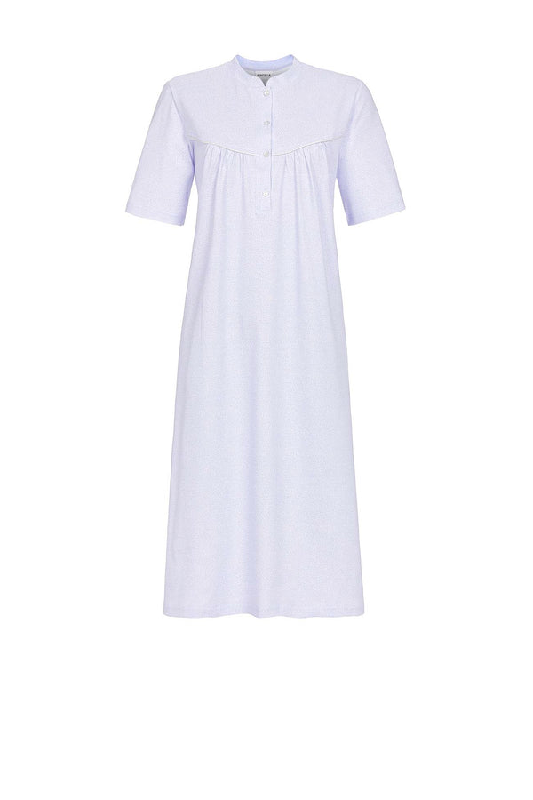 Button Placket Nightdress - Hyacinth