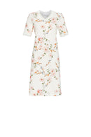 Floral Design Nightdress - Champagne