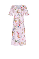 Floral Design Nightdress - Bright Orchid