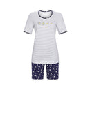 Motif Print Shorty - Silver Grey