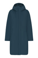 Long Rain Coat - Dark Blue Green